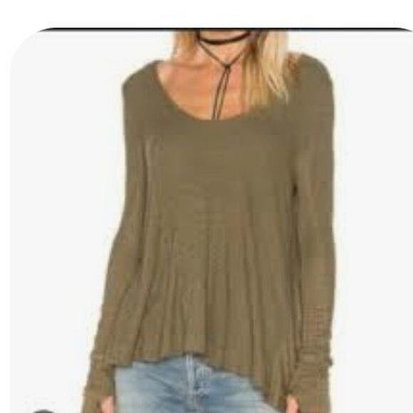 83 WE THE FREE XS WAFFLEKNIT HENLEY OVERSIZED PIT TO PIT 20 WN - Picture 1 of 1